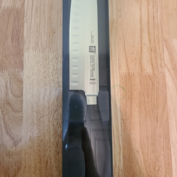 J.A. Henckels Five Star 7-Inch Hollow-Edge Santoku Knife - Picture 3 of 5